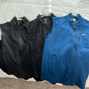 Mens zip up vests Large